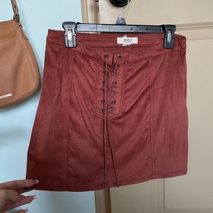 Suede forever 21 skirt